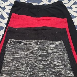 4 pairs of girls legging size 10/12